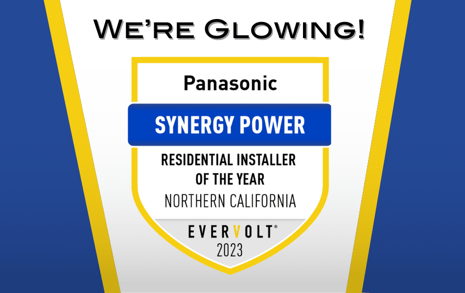 We're Glowing! Synergy Power Named Panasonic's Installer of the Year 2023.