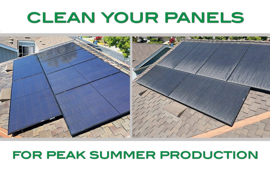 Clean your panels for peak summer production.