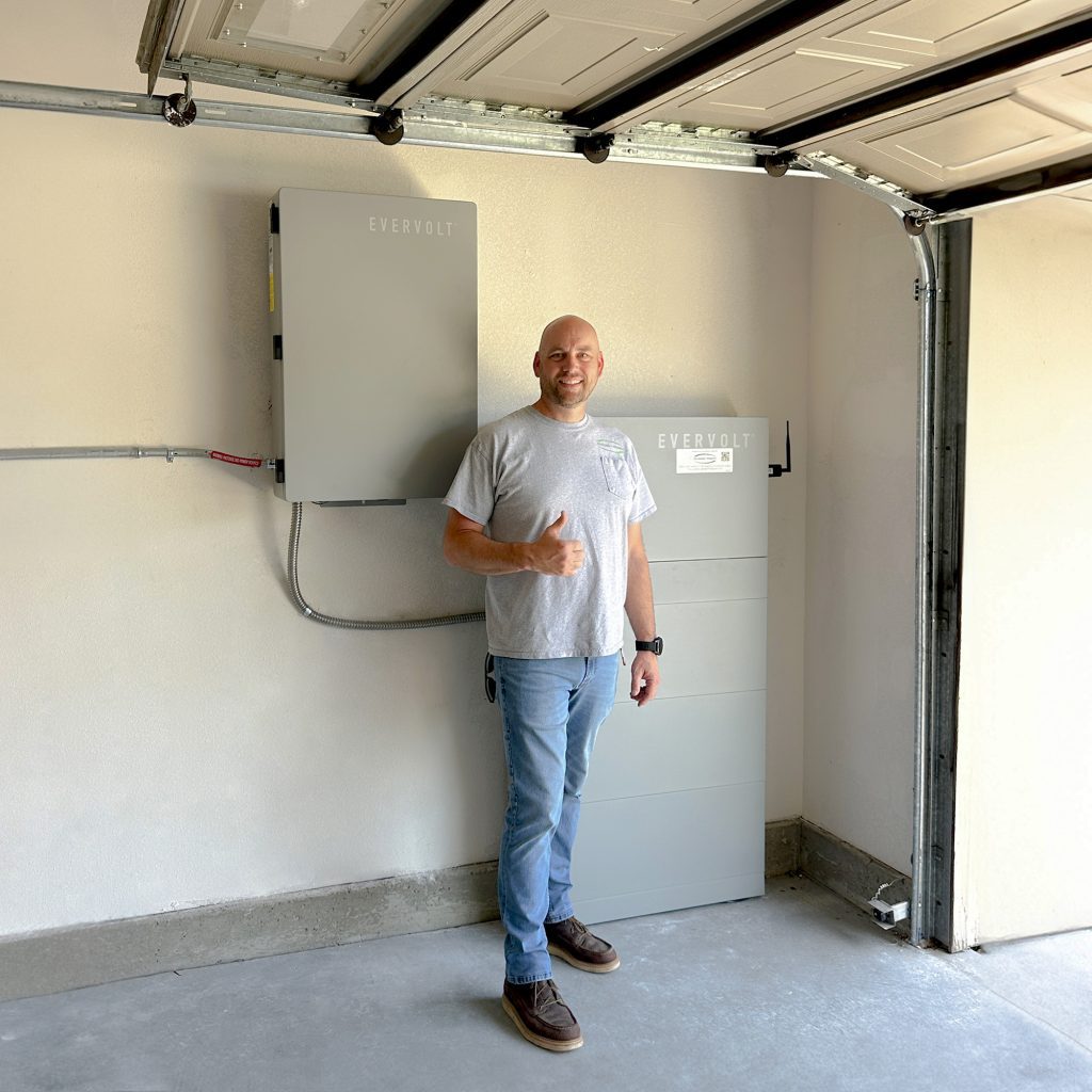 solar power battery backup in garage