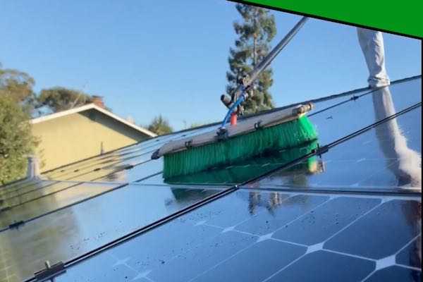 professional solar panel cleaning brush