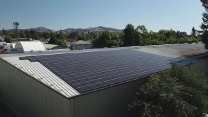 solar install on a commercial building in santa rosa